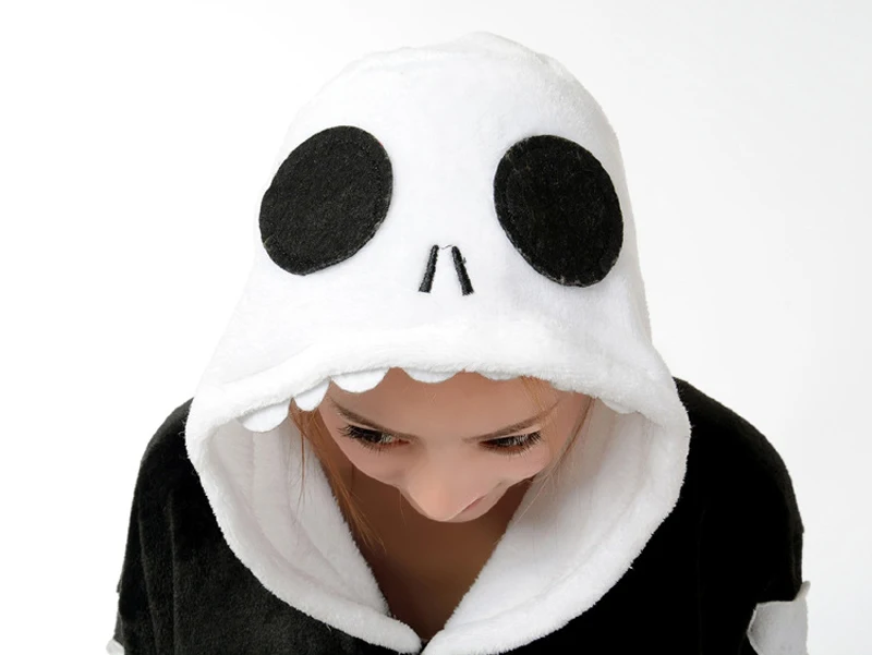 

Soft Plush Skull For Adults Halloween Pajamas Onesie Footed Long Sleeve Cosplay Sleepwear Bodysuit Lion Mascot Costume Kigurumi