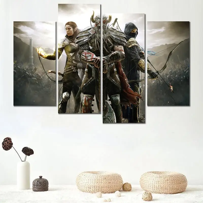 Плакат печать живопись the elder scrolls онлайн Легенды 4 компл. настенные панно для