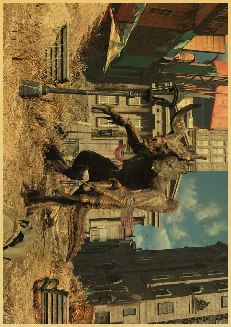 Винтаж Fallout 3 4 игры ретро плакаты домашний декор крафт классические обои высокое качество живопись