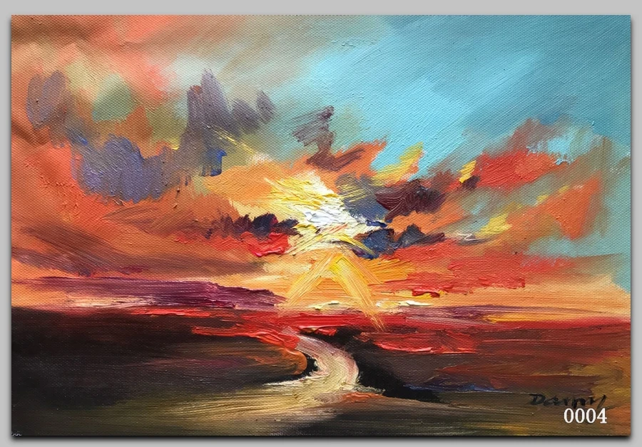 Картина маслом пейзаж Ручная роспись холст абстрактная дешевая Настенная