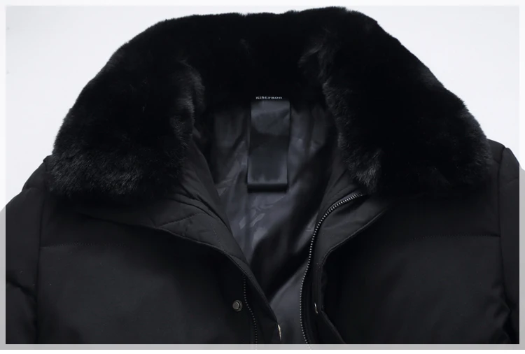 LONMMY 6XL 7XL зимняя куртка для мужчин Мех животных парка пальто будущих мам и куртки