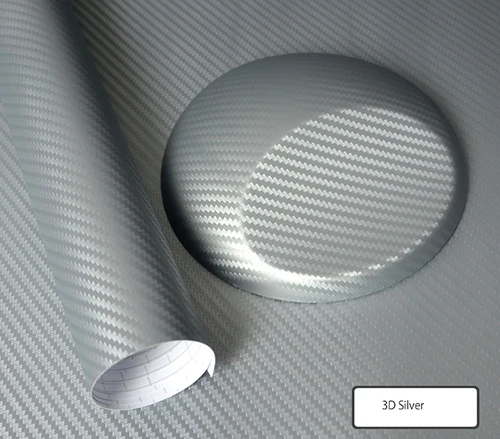 3D silver 500 мм x 2000 мм 3D виниловая пленка из углеродного волокна для автомобиля, водостойкая пленка для стайлинга автомобиля, аксессуары для автомобиля, аксессуары для мотоцикла - Название цвета: 3D silver