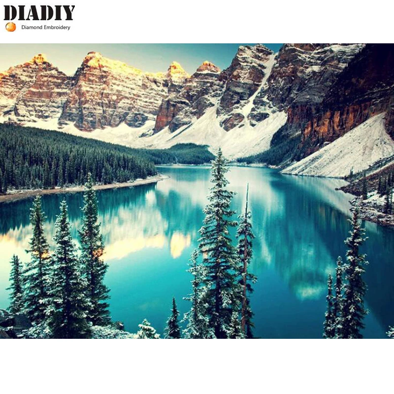DIADIY 5D DIY Алмазная картина горные вершины страз полностью квадратная вышивка