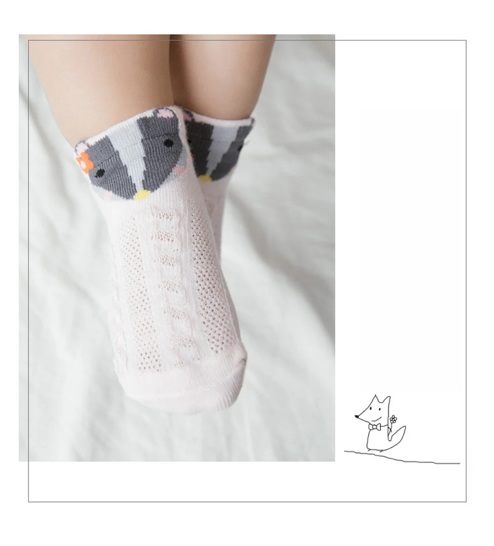 5 пар/лот весенне-летние сетчатые детские носки для новорожденных девочек и