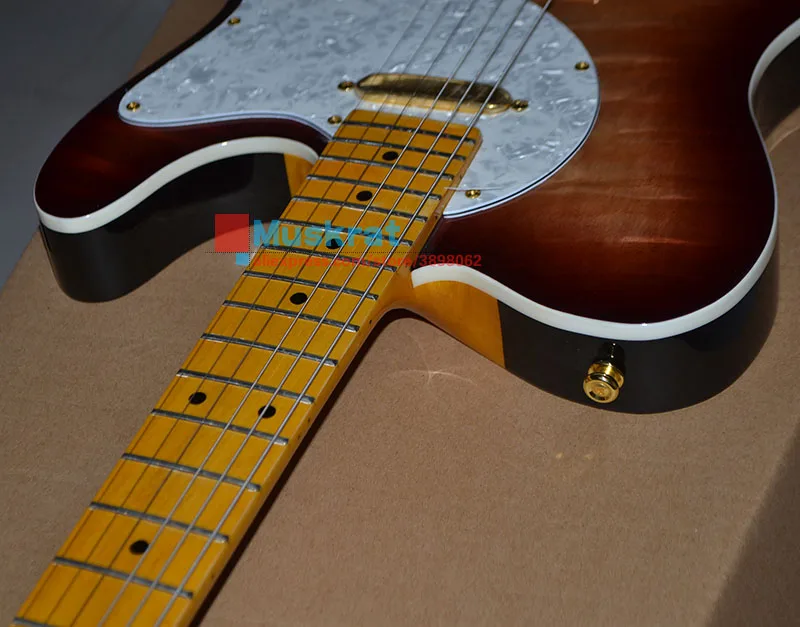 Оптовая продажа с фабрики электрогитара tele tiger maple top аксессуары для гитары ra