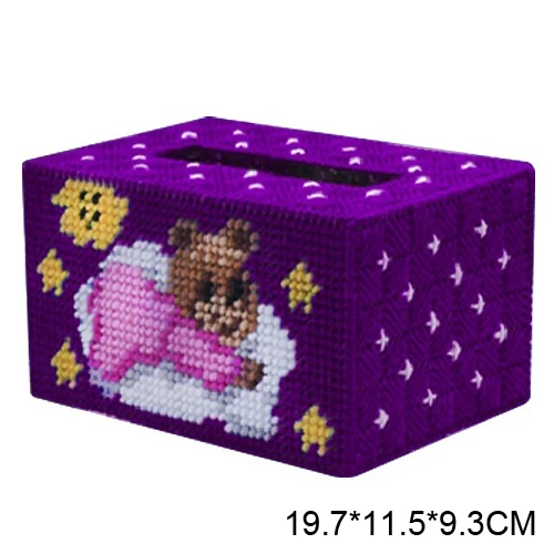 LTX005-PURPLE-PINKB LTX005 DIY ремесло Стич вышивка крестиком рукоделие ремесла Счетный крест-Набор для вышивки вязание шерсть коробка ткани пакет - Цвет: LTX005-PURPLE-PINKB