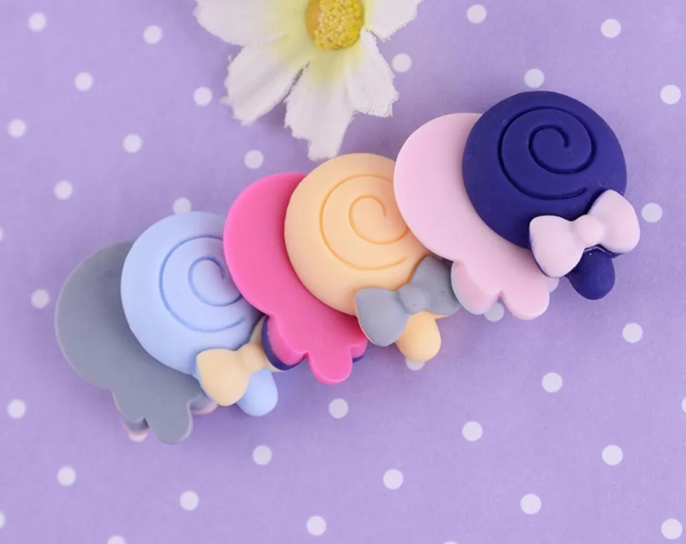 100 шт. полимерные матовые Луки леденец бусины с плоским основанием статуэтки