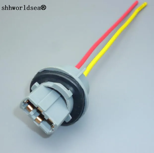 Shhworldsea 1 шт. T20 пластиковый разъем 10 см 7443 автомобильный кабель лампы 7440 Φ 580 W21/5W