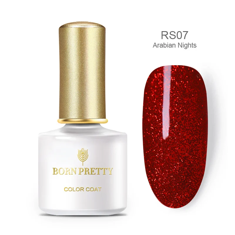 BP-RS07 BORN PRETTY Cow Blood Red серия Гель-лак для ногтей 6 мл алый мерцающий замачиваемый УФ-светодиодный Гель-лак для маникюра - Цвет: BP-RS07