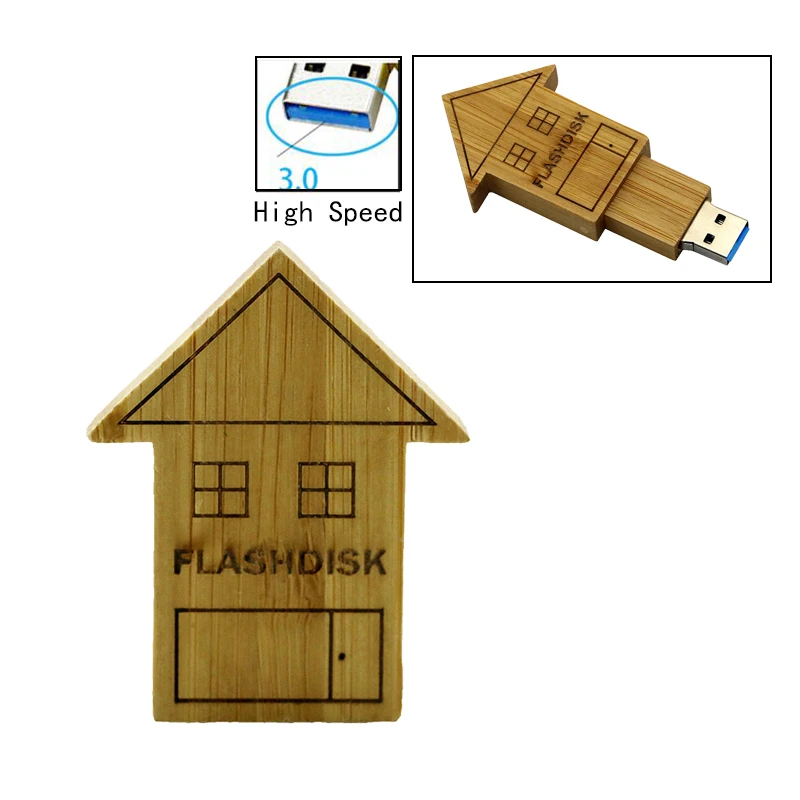 Pendrive деревянный дом USB флэш-память 3 0 памяти накопитель Ручка/Thumb/Автомобильный usb