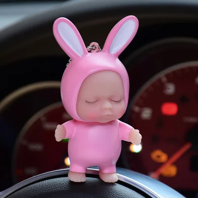 Мультфильм Kiki Банни подражать Спящая кукла брелок Для женщин металлические