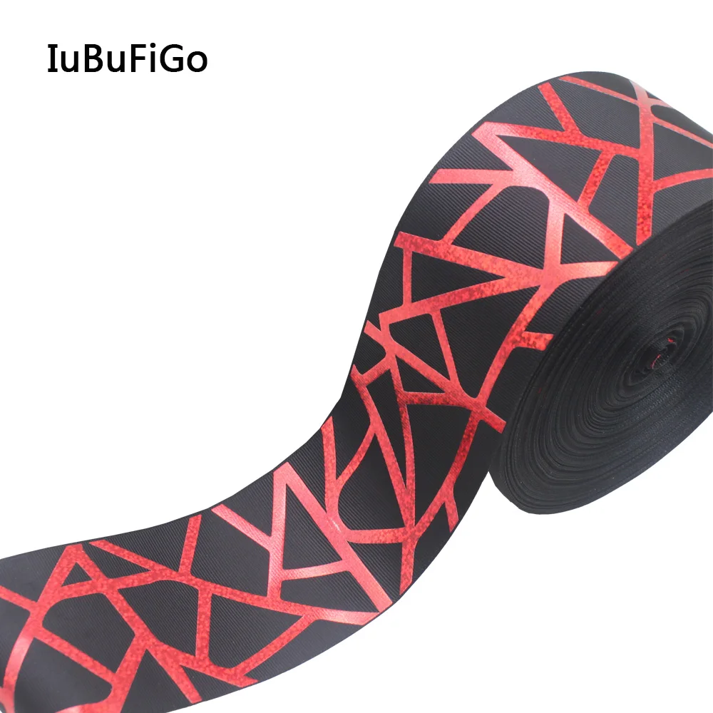 

[IuBuFiGo] 5 ярдов 3 "75 мм фольга грогрен голограмма лента подарок лента банты повязка на голову" сделай сам "лента для украшения