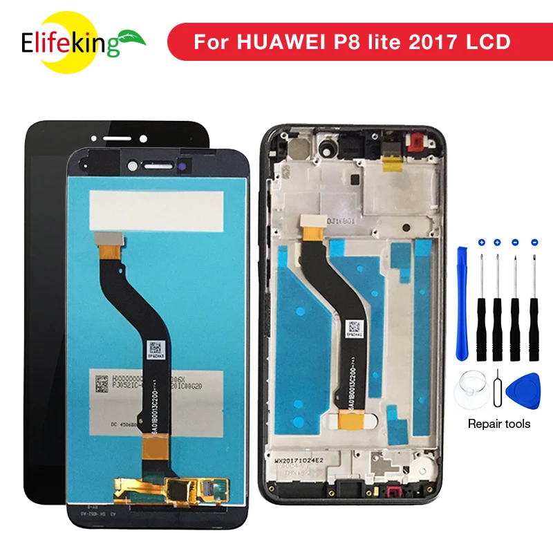ЖК дисплей с рамкой для Huawei P8 Lite 2017 AAA качества HUAWEI сменный сенсорный экран в