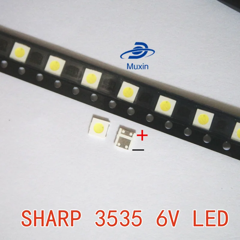 1500 шт. острые светодиодный подсветки LCD TV 3535 LED SMD лампа bead 3537 W 6V 1 2 холодный