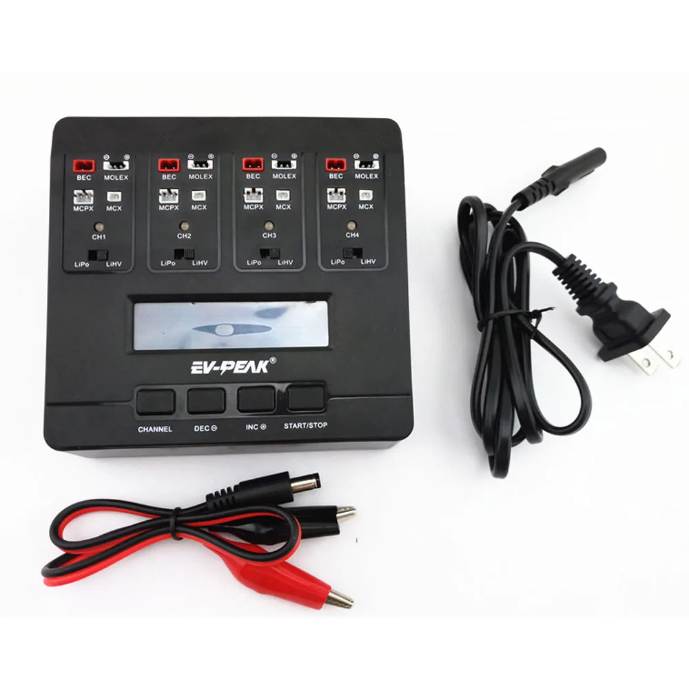 EV PEAK E6 AC Вход 100 240 В 4 35 Вт/1А x 1s Lipo LiHV зарядное устройство поддерживает Порт батареи
