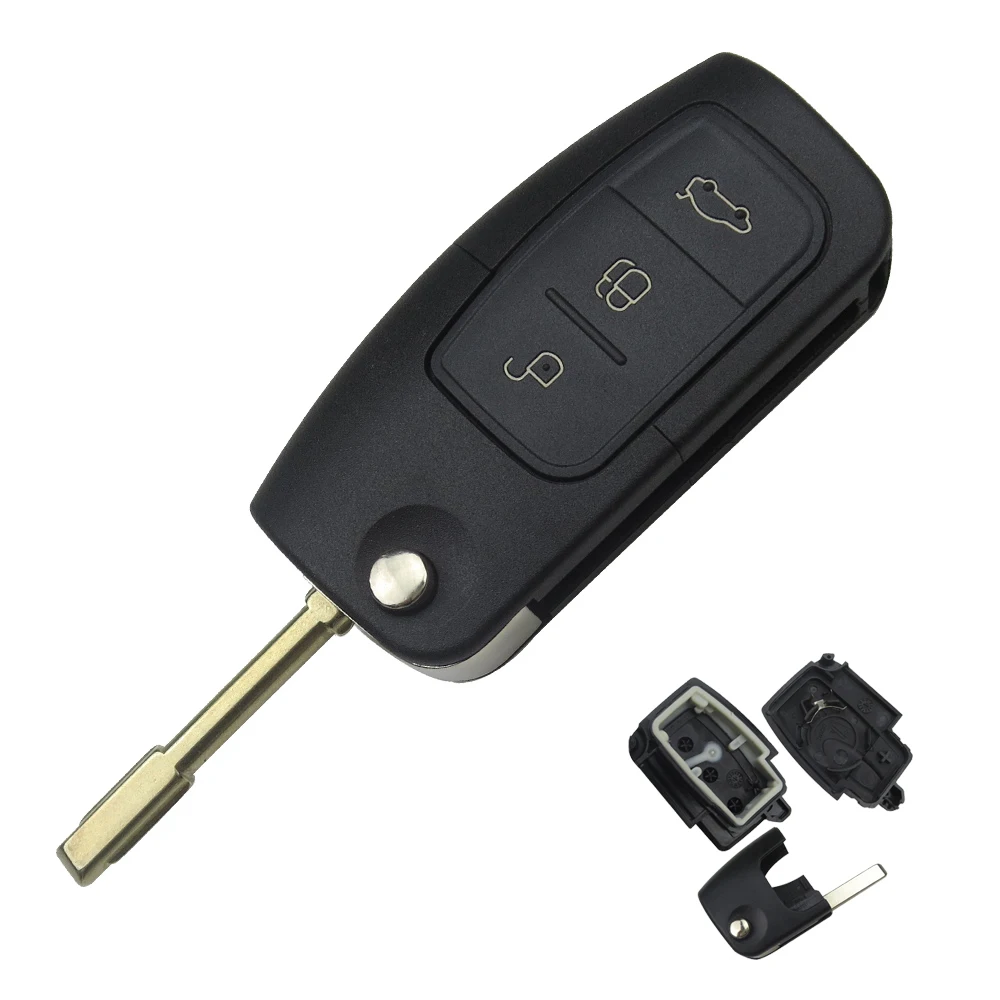 Откидной Чехол OkeyTech для автомобильного ключа Ford Focus Mk2 Mk3 Mk4 2 Fiesta Mondeo Ranger Fusion S Max Button