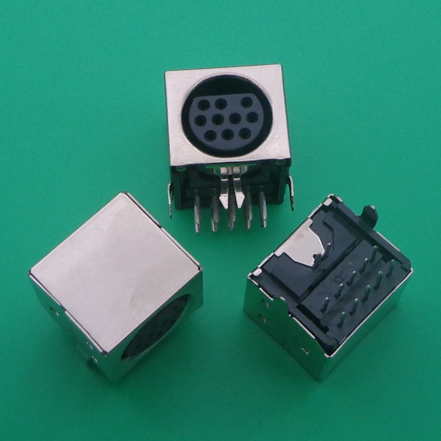 10 шт./лот MD корпус гнездовой разъем DIN Mini Pin S-видео адаптер гнездо порт |