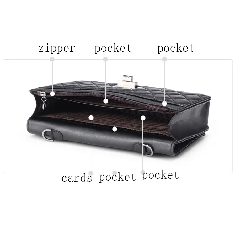 

Sheepskin High Quality Chain Ladies Women Messenger Bag Brand Designer Handbags Diamond Lattice Handbag Lady Crossbody Bag