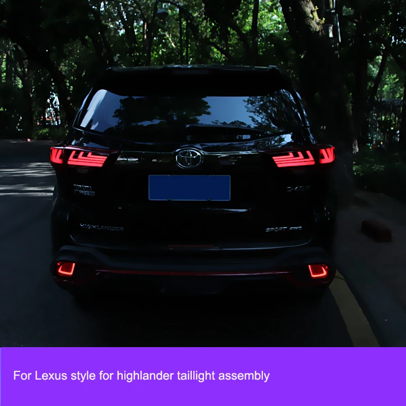 Автомобильный Стильный чехол для Toyota задние фары для Highlander год для Lexus задний фонарь светодиодный светильник красный цвет стиль