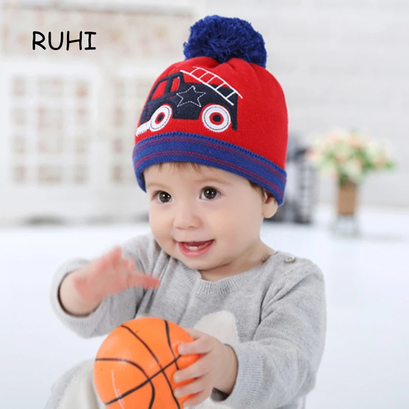 2017 Baby Boy Hat Children Girl Kids Beanie Winter Ear Caps For Boys Car Star Cute Girls Hats Hign Quality BMZ13 | Детская одежда и