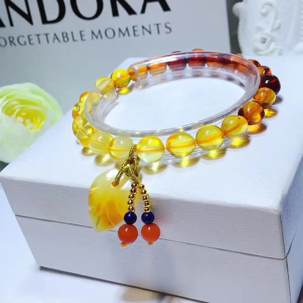 Сертификат натуральной крови янтарный браслет для женщин и мужчин Исцеление Gokd