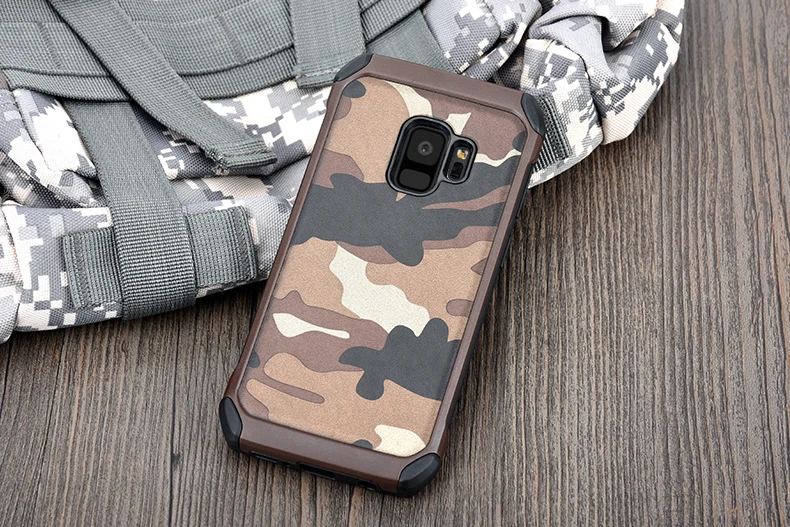 ITEUU армейский Камуфляжный жесткий чехол для samsung Galaxy S9 S9 Plus чехол s TPU PC противоударный камуфляжный чехол для задней панели S9PLUS