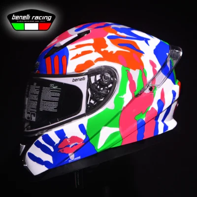 Benelli гоночный мотоциклетный шлем четыре сезона для мужчин и женщин электрический гоночный автомобиль шлем крышка шлем - Цвет: 1