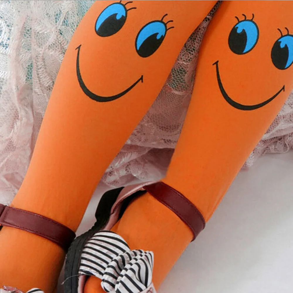 Новинка носки для девочек с мультяшным принтом Смайлики танцевальные милые