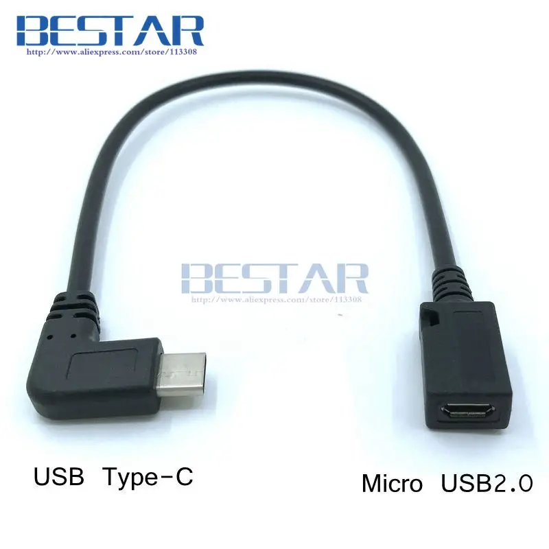 USB C type c 3 1 угловой штекер на 0/Mini 2 0/Micro гнездовой кабель для зарядки и передачи