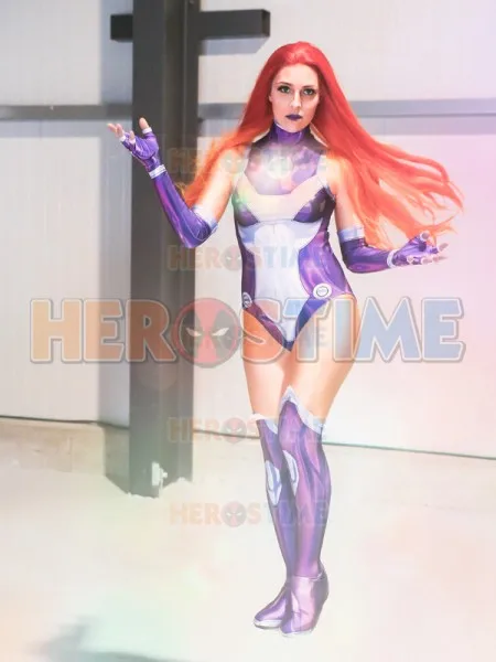 Высококачественный новый стиль Starfire косплей костюм спандекс 3D печать девушки