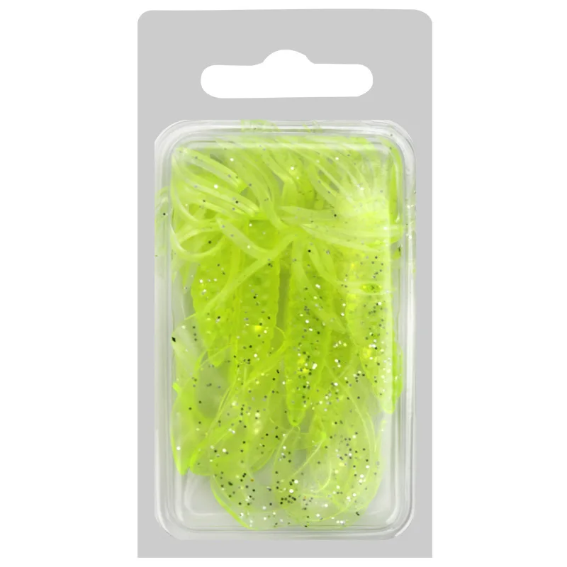 Yellow 5 Pieces Buzz двойной хвост Мягкая приманка-зонт форма искусственная наживка для рыбалки приманки 7 см/1,8 г джиг голова крючок Grub 5-15 штук в комплекте - Цвет: Yellow 5 Pieces