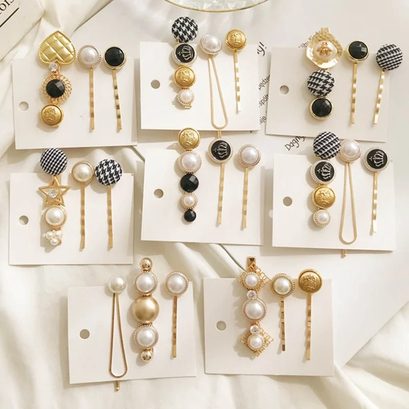 3 шт./компл. Корейская новая продукция сетевая Шпилька три части корона жемчужные