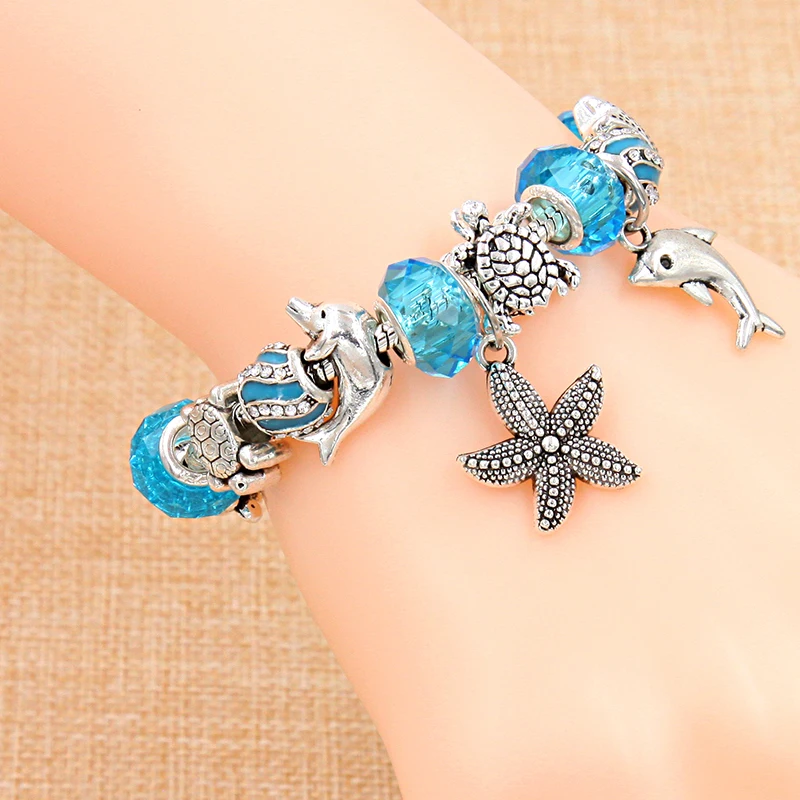 Женский браслет с бусинами кристаллами | Украшения и аксессуары