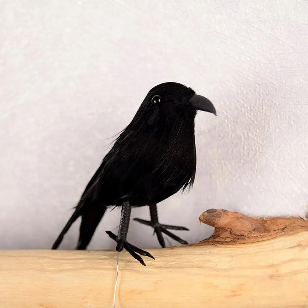 Adeeing Handmade Mini Realistic Crows Props Perfect Halloween Scene Decoration | Дом и сад