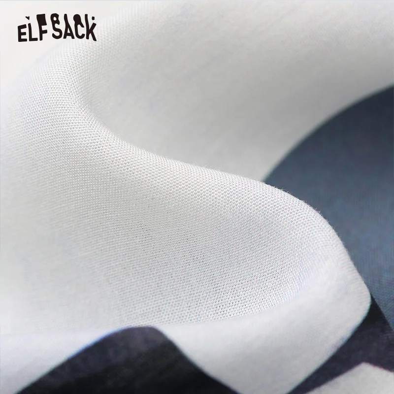 Женская винтажная офисная рубашка ELF SACK, Модная повседневная шифоновая блузка с принтом, летняя дамская блуза большого размера в корейском стиле, г