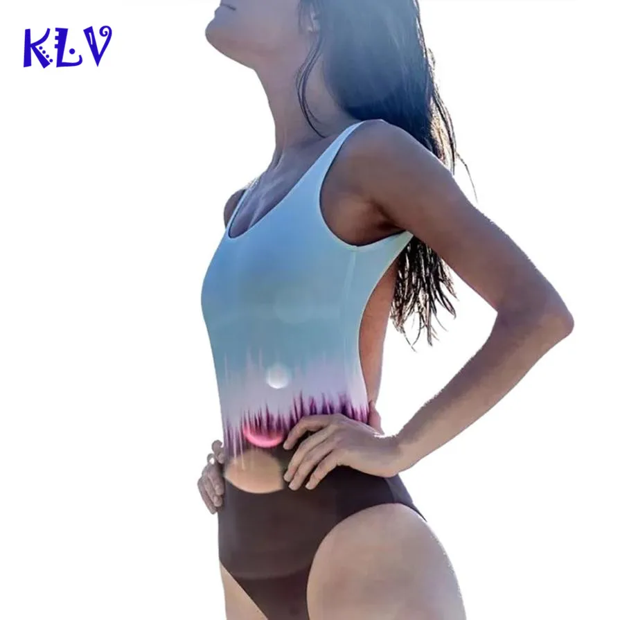 KLV Womensone купальник с принтом бикини пляжная одежда cangas de praia para mulheres biquines 2018 # a38 |