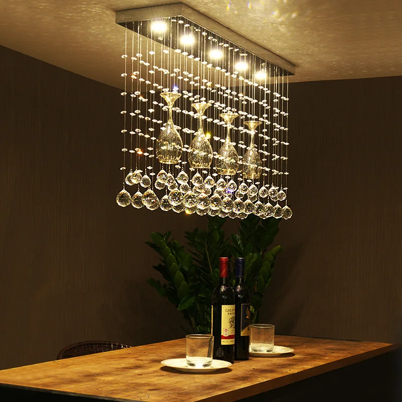 Crystal combination League restaurant Ceiling Ligh LED crystal modern minimalist dining table art lamps SJ113 | Освещение