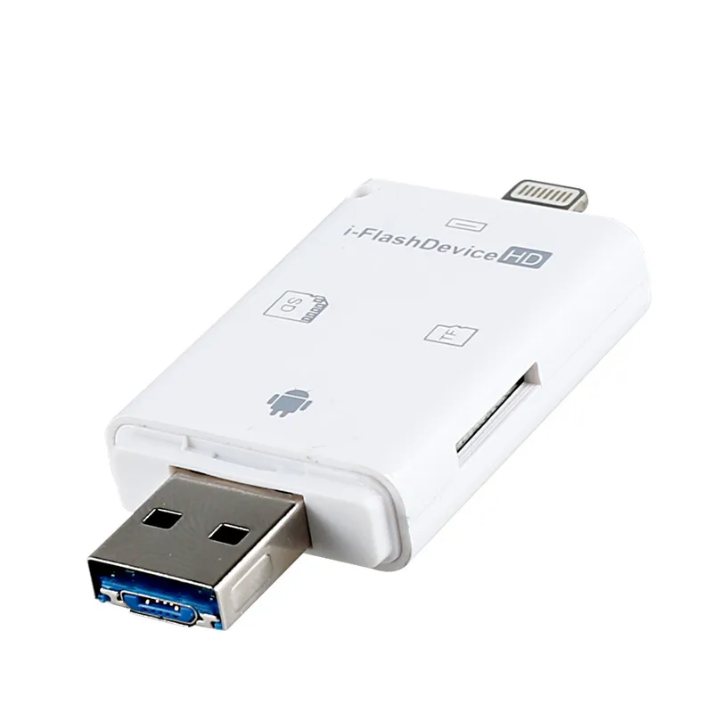 LL TRADER i-Flash Drive Multi-Card OTG Reader HD Micro SD &amp TF Memory USB Card Adapter for iPhone 8/Andriod/PC Device | Компьютеры и