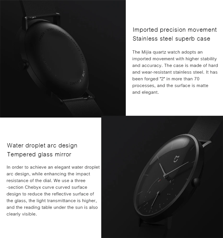 Оригинальные кварцевые Смарт-часы Xiaomi Mijia, BT, механические смарт-часы, IP67, водонепроницаемые, шагомер, интеллектуальное напоминание для Android IOS
