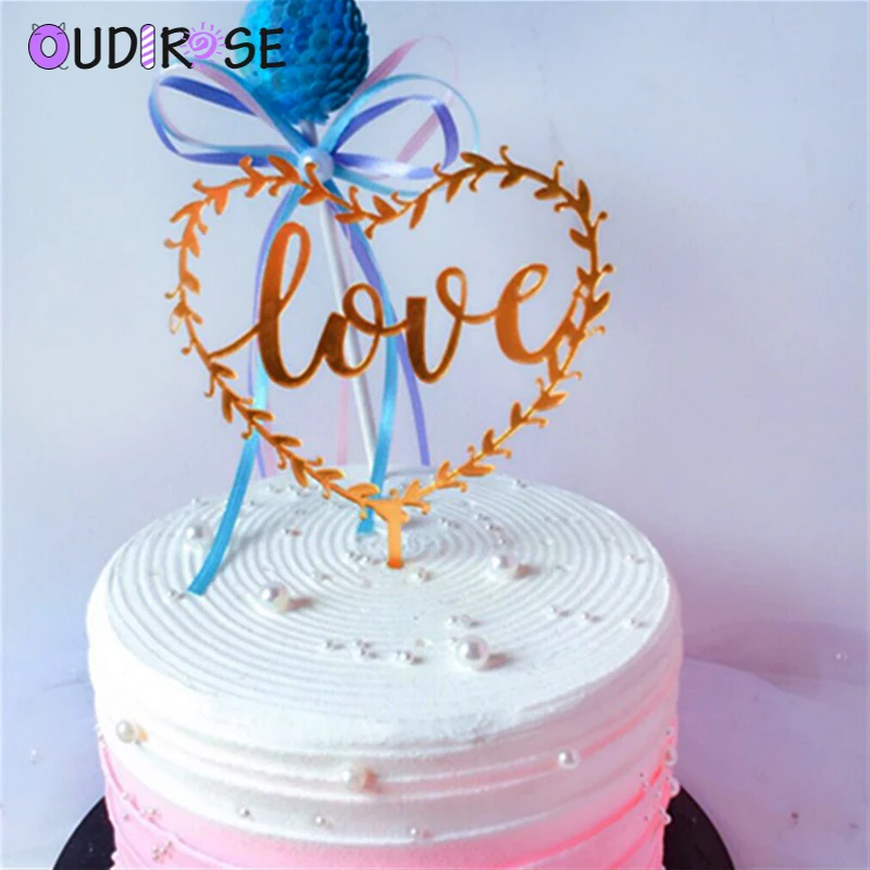 OUDIROSE Топпер для торта С Днем Рождения вспышка Акриловый Алфавит Топ баннер