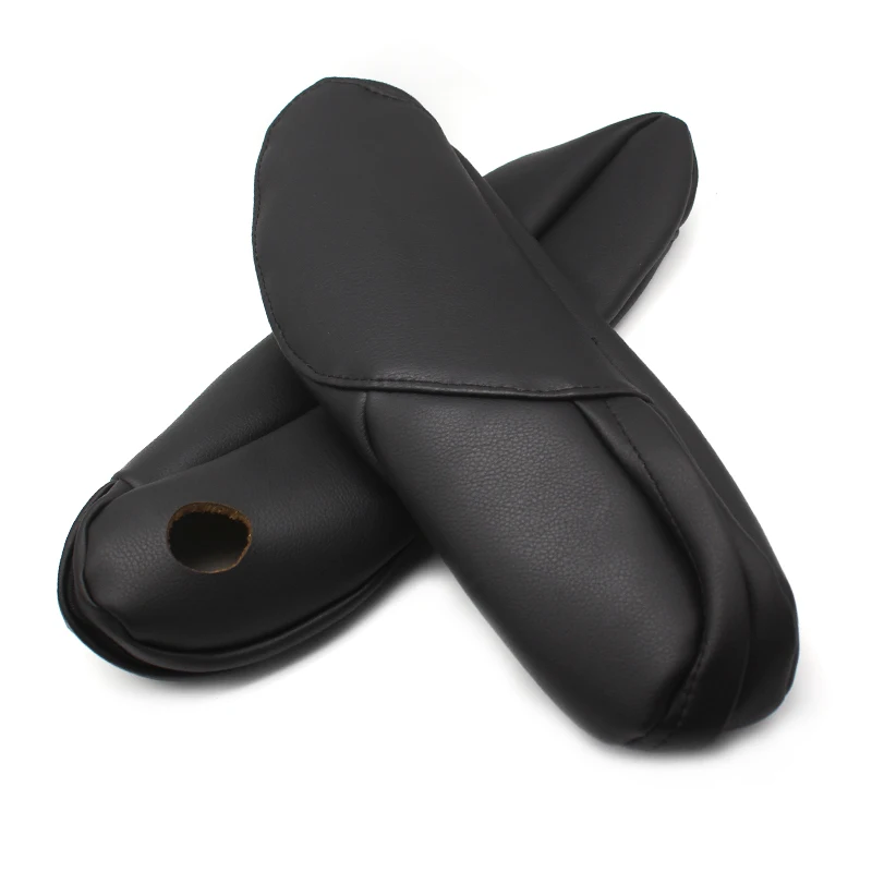 Black pair Микрофибра кожа драйвер/пассажира подлокотник сиденья дверные ручки крышки Накладка для Honda CRV 2010 2011 2012 2013 - Название цвета: Black pair