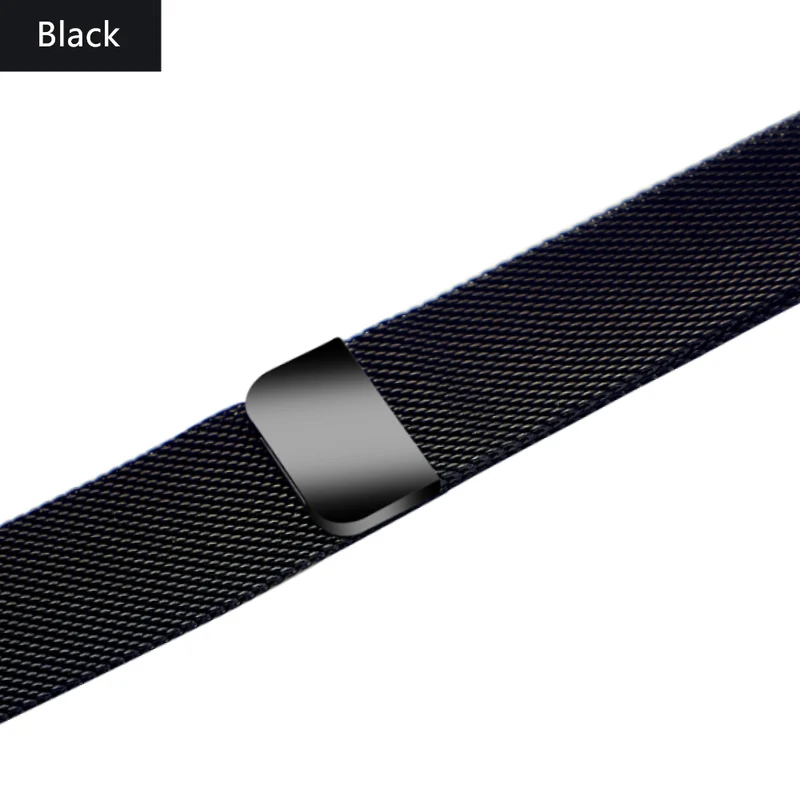 Ремешок для apple watch 4 3 5 42mm 44mm apple watch band Миланская петля металлическая сетка ремешок для часов iwatch series 5 4 - Цвет ремешка: black