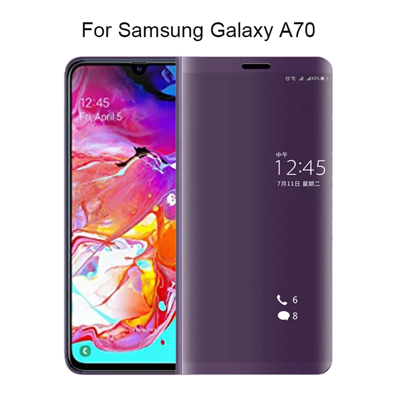 Samung A70 чехол роскошное умное зеркало Флип Прозрачный чехол для samsung Galaxy a70 a 70 70a аксессуар Galax A705F Fundas Coque