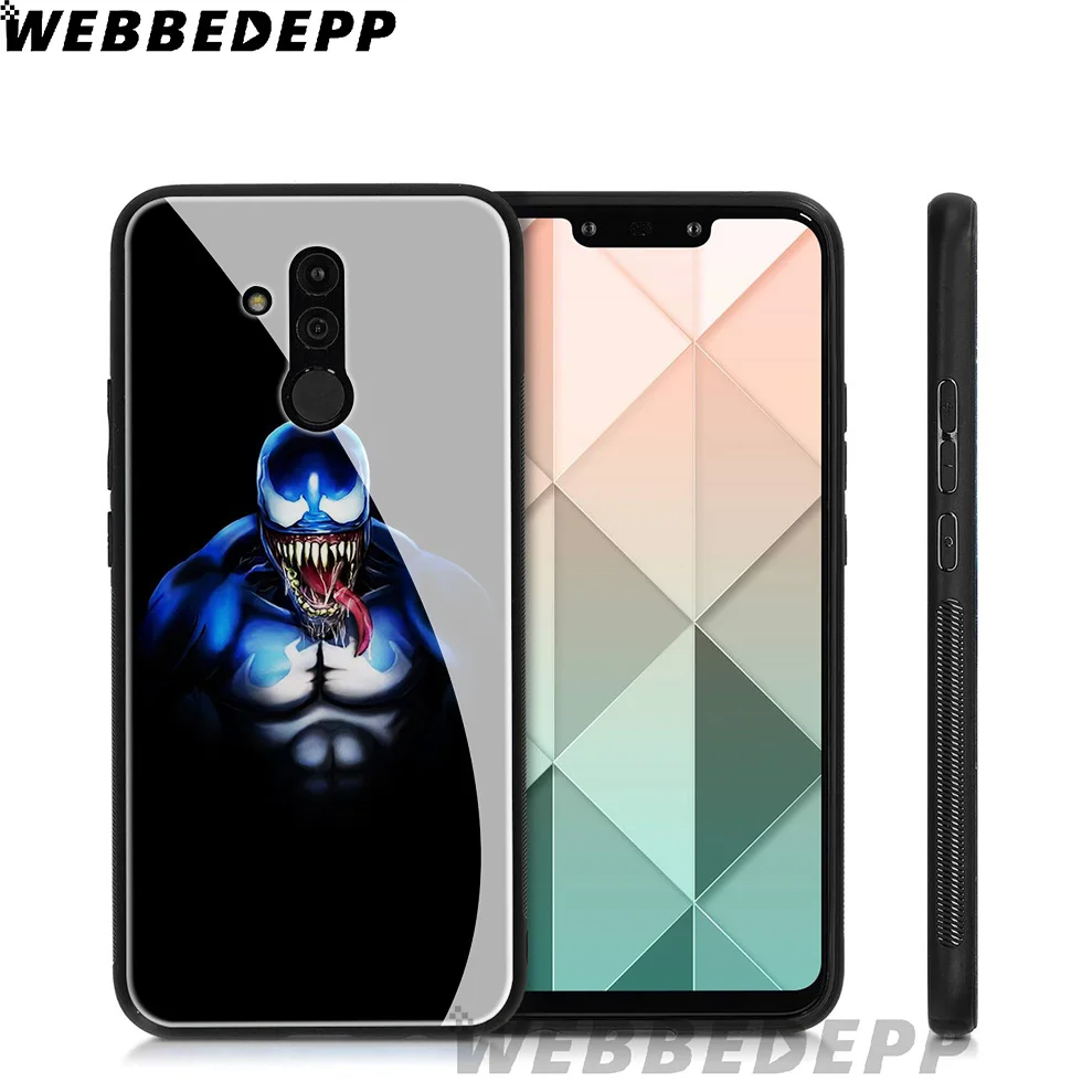WEBBEDEPP Venom Movie Tempered Glass Case for Huawei Mate 20 P20 P10 P Smart 2019 2018 &amp Honor 10 9 8X 7A Lite Pro |