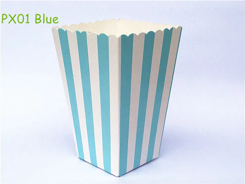 12 шт./упак. Красные Полосатые Бумажные Коробки для попкорна Pop Corn Favor Bags конфет еды