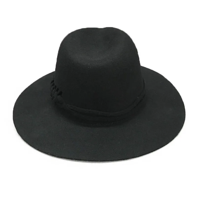 Фибоначчи ретро шерсть шляпа Майкл Джексон концертный танец Fedoras классический черный с широкими полями Джаз джентльмен шляпы