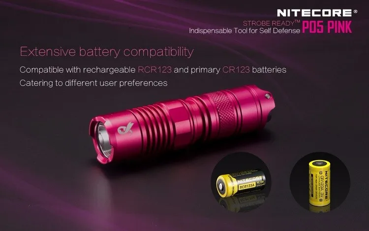 Скидка NITECORE P05 2 цвета CREE U2 светодиодный военный точный фонарик для самообороны без батареи