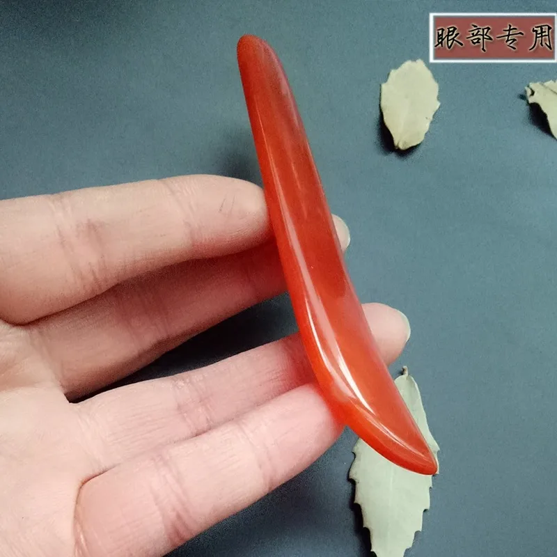 Массажная Ручка для глаз гуаша из натурального агата акупунктурный точечный