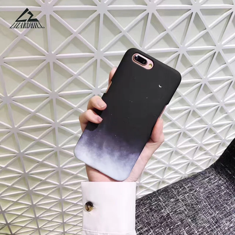 Lizardhill моды Звездное небо Телефон чехол для iPhone 6 градиент Moon жесткий матовая