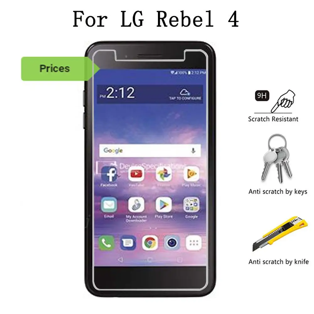 Высококачественное Закаленное стекло для LG Rebel 4 универсальная защитная пленка